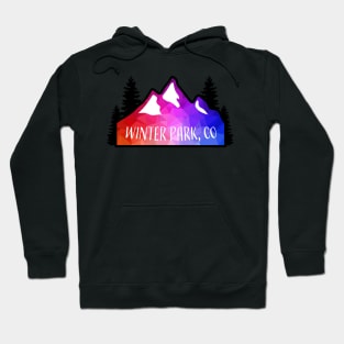 Geometric Colorful Mountain Winter Park, Colorado Hoodie